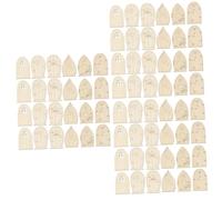 HOMSFOU 3 Series Puerta De Hadas De Madera Decoración Diminuto Puerta del Jardín De Hadas Tema De Hadas Sin Pintar Mini Puerta Adornos De Jardín Mini Puerta De Jardín 24 Piezas*3