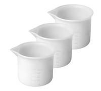 HOMSFOU 3 Tazas Medidoras con Escala Precisa Reutilizables de Silicona de 50 Ml Material Transparente y Resistente with para Proyectos y Uso en