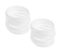 HOMSFOU 30 Aros de Plástico Blancos para Manualidades Seguros y Resistentes, Ideales para Colgantes de Pared y Artesanías de Macramé, Paquete de 30 Piezas