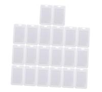 HOMSFOU 30 piezas Soportes Transparentes para Tarjetas de Identificación Protectores Prácticos y Portátiles de Unidades con Diseño Tipo para Estudiantes y Uso Diario