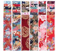 HOMSFOU 36 Tiras de Tela de Algodón para Manualidades y Patchwork, 6.25x100 Cm, Estampado Variado, Paquete de 36 Piezas para Costura, Acolchado y Bricolaje Artesanal