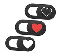 HOMSFOU 3piezas Cobertura De Privacidad para Web De Computadora Deslizante De Lente Diseño De Corazón para Portátiles y Tabletas Protección contra