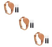 HOMSFOU 3piezas Correa De Reloj De Cuero Para Mujer y Suave Banda De Repuesto De Piel Verdadera Para Smartwatch y Relojes Clásicos Accesorio Elegante y Cómodo