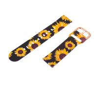 HOMSFOU 3piezas Correa De Silicona Estampada Para Reloj Compatible Con Watch Active Diseño De Girasoles Sobre Fondo Accesorio Elegante y Versátil Para Mujeres Para Ocasión