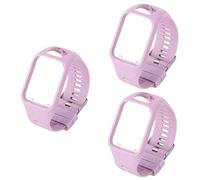 HOMSFOU 3piezas Correa De Silicona Para Reloj Repuesto Deportivo Color Púrpura Compatible Botones y Funciones
