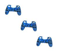 HOMSFOU 3piezas Funda De Silicona Camuflaje Azul Para Controlador Protección Antideslizante y Lavable Accesorio Seguro y Estiloso