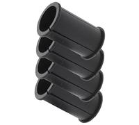 HOMSFOU 4 Fundas de Goma Negras para Micrófono Cubierta Antichoque, Accesorio Simple de Usar Fina Manufactura para Grabar Música