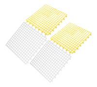 HOMSFOU 4 Hojas Alfombrilla Antideslizante de Plástico Diseño Hueco | Suelo Estable para Baño, Oficina y Lavandería, se Enrolla y Pliega, Adecuado para Jaula de Perro