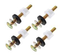 HOMSFOU 4 Juegos Kit Tornillos y Tuercas para Fijación de Asiento de Inodoro Resistentes y con Arandelas para Montaje Superior Repuesto Duradero para Bisagras de Retrete