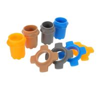 HOMSFOU 4 Juegos Wireless Microphone Silicone Sleeve With Shockproof Anti-roll Rings Bottom Holder For Handheld Ktv Karaoke Mic Protection And Anti-drop