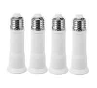 HOMSFOU 4 piezas Adaptador de Casquillo Telescópico para Bombilla Prolongador de Portalámparas Fácil Instalación de Luz para Distribución Uniforme Interiores
