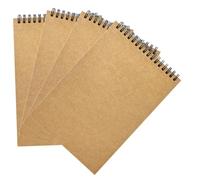 HOMSFOU 4 piezas Cuaderno Espiral Unidades Notas Kraft Planificador Estudiante y Oficina Cuadernos Prácticos para y Bocetos Diarios