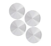 HOMSFOU 4 Piezas Pastel De Aluminio Adaptador De Almohadilla Antideslizante Adaptador De Accesorios Adaptador Sólido Adaptador De Parachoques Adaptador De Disco Aleación De Aluminio Silver