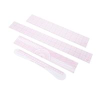 HOMSFOU 4 Piezas Reglas Plásticas de Costura con Curvas para Patronaje y Acolchado Herramienta Multifuncional para Sastrería y Diseño de Ropa para Principiantes y Profesionales