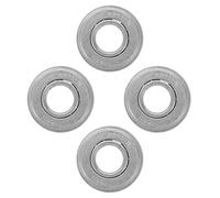 HOMSFOU 4 Piezas Rodamiento de Rueda Funcionamiento Suave Ruido, para Cortacésped, Cojinete Brida de Acero Plata, Diseño Sellado, Instalación Fácil, para Ruedas de Cortacésped y Carros