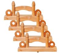 HOMSFOU 4 Piezas Soporte de Exhibición para Abanico Japonés de Madera, Ligero y Fácil de Desmontar, Estilo Japonés Clásico Adecuado para Decoración y Almacenamiento