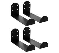 HOMSFOU 4 Piezas Soporte de Pared para Esterilla de Yoga, Organizador de Metal Negro para 4 Esterillas, Montaje en Pared, Ahorro de Espacio, para Gimnasio en Casa y Sala de Ejercicios