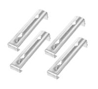 HOMSFOU 4 Piezas Soportes Metálicos para Canaletas de Lluvia de Aleación de Aluminio, 6 Pulgadas, Resistentes Oxidación, para Canaletas de Techo y Sistemas de Drenaje en Casas y Jardines