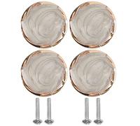 HOMSFOU 4 piezas Tiradores Redondos de Cerámica para Estilo Vintage Manijas para Muebles de Cocina y Armarios Diseño Chic y Duradero