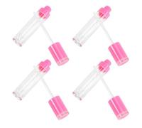 HOMSFOU 4 Tubos Vacíos para Brillo Labial de 8 Ml, Envases Plásticos Pequeños Transparentes para Maquillaje, Reutilizables y Portátiles, Ideales para DIY y Viaje
