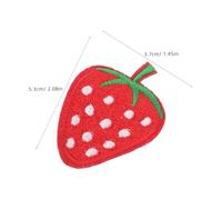 HOMSFOU 40 Piezas Parches Termoadhesivos de Fresa Rojos Bordados para Ropa Chaquetas Bolsos Sombreros y Zapatos Parche Decorativo para Reparación y Proyectos Diy