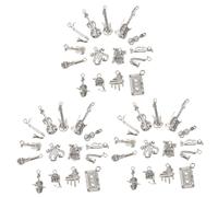 HOMSFOU 45piezas Colgantes De Instrumentos Para Joyería Charm De Violín Guitarra y Accesorios De Manualidades