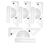 HOMSFOU 4juegos Kit De Medición Precisa para Dibujo Regla Transportadora Herramienta De Oficina para Festivos