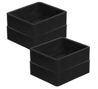 HOMSFOU 4piezas Base De Fijación De Rueda Topes De Goma para Ruedas De Muebles Compatibles Tipo De y Camas y Sillas Copas Antideslizantes para