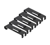 HOMSFOU 5 Ganchos Metálicos para Rejilla de Pared, Gancho para Colgar Cuadros, Accesorios de Almacenamiento Multiusos, Diseño Resistente para Hogar, Garaje y Tienda, Color Negro, Tamaño