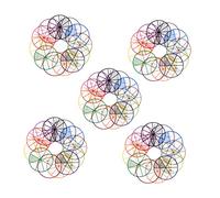 HOMSFOU 5 Kits Discos de Fracciones Coloridos para Educativas el Aula para Desarrollo Cognitivo