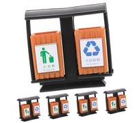 HOMSFOU 5 Piezas Bote De Basura Pequeño Modelo De Bote De Basura De Casa Pequeña Mini Modelo De Basura Modelo De Papelera De Calle Bote De Basura Mesa De Arena Mini Papelera De Mesa Abs