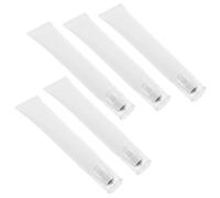 HOMSFOU 5 Piezas Botella Rollon 20ml Tubo Cosmético Rellenable Blanco | Diseño Bola Integrada y Tapa Abatible, Adecuado para Sueros y Aromaterapia, Tamaño Compacto para Llevar en Bolso