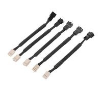 HOMSFOU 5 Piezas Cable de Reducción de Velocidad para Ventilador PC 3 Pin Controlador Silencioso, Compatible CPU Cooler, Adecuado para Decoracion Verano en Workspace y Ordenadores