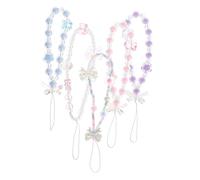 HOMSFOU 5 piezas Cadena de Teléfono con Colgante de Perlas y Lazo Correa Antidrop para Móvil Accesorio Multifuncional para Bolsos Mochilas y Claves para Uso