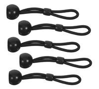 HOMSFOU 5 Piezas Cortina de bola de primavera Seguridad del cordón ciego cables para cortinas reemplace la persiana mantenga presionada cable de cuerda elástica cordón elástico nylon Negro