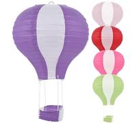 HOMSFOU 5 piezas de papel iris decoración de papel colgante a rayas papel caliente papel colorido papel colgante linterna de fiesta portátil de papel plegable Japón Confetis