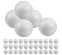 HOMSFOU 50 Bolas de Espuma Suministros para Artes y Manualidades de Espuma, Bolas para Manualidades, proyectos hogar, Escuela, Decoraciones Fiesta (Blancas) 5 cm