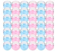 HOMSFOU 50 Bolas de Plástico Vacías, Rellenables, Retorcidas, de Colores para Máquinas Expendedoras, 6,5 Cm, para Dulces, Juguetes Y Cestas de Pascua.