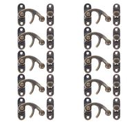 HOMSFOU 50 cierres de metal retro para joyero, con montaje oculto para cajas de tesoros de madera y baratijas, hebillas decorativas con cierre fiable y montaje rápido