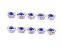 HOMSFOU 50 Piezas Adornos Abs para Manualidades Diy Accesorios Decorativos con Base Plana para Diademas Bolsos y Envoltorios Color Azul Intenso