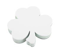 HOMSFOU 50 Piezas Tarjetas Adhesivas de Papel con Trébol para Decoración del Día de San Patricio, Fáciles de Escribir y Usar en Aulas y Tablones Escolares