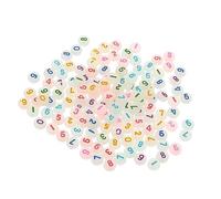 HOMSFOU 500 Piezas Abalorios Luminiscentes para Diy Joyería Perlas para Pulseras y Collares Manualidades