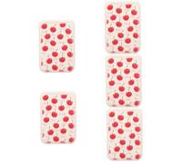 HOMSFOU 5piezas Tarjetero Magnético para Smartphone Soporte De Cartas con Diseño De Cereza Compatible con Accesorio Práctico para Tarjetas De Banco y Transporte Fácil De Usar y Seguro