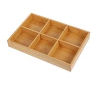 HOMSFOU 6 Bandeja de Almacenamiento de crayones Bandeja de Verduras Plato para Servir Patatas Fritas y Salsa Bandeja de Servir Dividida Madera Placa Dividida de Madera Caqui
