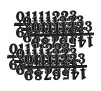 HOMSFOU 6 Juegos de Números Arábigos para Reloj de Pared, Piezas de Repuesto de Plástico Negro para Reparación y Decoración DIY en Hogar