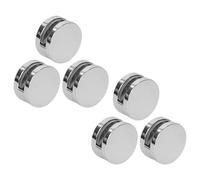HOMSFOU 6 Piezas Soporte de Espejo de Vidrio Clips de Fijación para Baño Soporte de Estante Clips de Resistente para Uso y