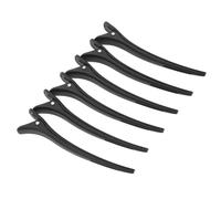 HOMSFOU 6 Pinzas Superficie Lisa y Buen Brillo Negro de Plástico para Peluquería Herramientas para Cortar el Pelo Profesional Color Aleatorio para Salón y Hogar