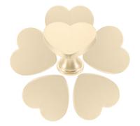 HOMSFOU 6 tiradores de aleación de zinc en forma de corazón, accesorios de repuesto para decoración de habitaciones, bonitos y prácticos tiradores de puerta para armarios
