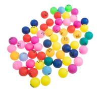 HOMSFOU 60 Piezas Bolas de Plástico Numeradas del 1 al 60 para Rifa y Juegos, Resistentes y No se Deforman, Ideales para Eventos de Empresa y Jardín de Infancia