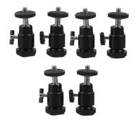 HOMSFOU 6piezas Soporte De Cabezal De Trípode De Metal Rotativo para Cámaras y Proyectores Adaptador De Aleación De Aluminio